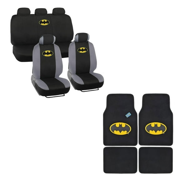 For Chevrolet Batman Seat Covers & Comic POW Headrest Car Truck Seat Covers Set